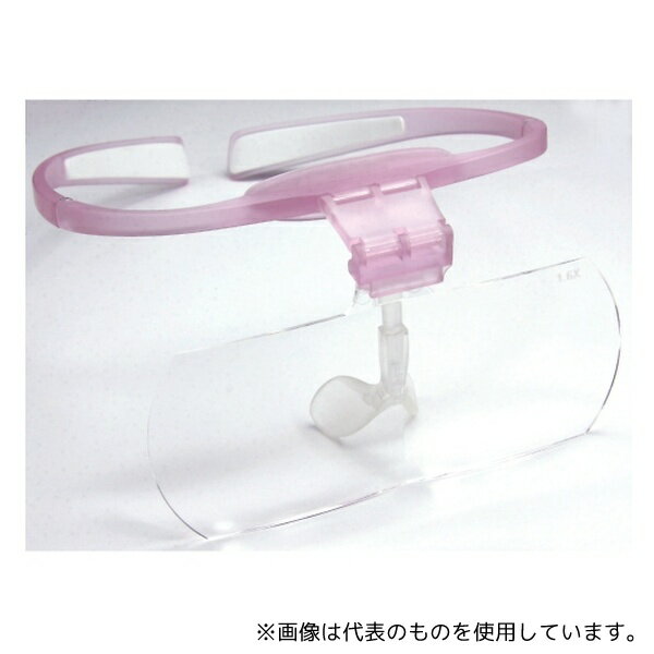 カートン R1178-06 視楽楽ヘッドルーペ(Shi-ra-ra) 1.6倍・2.0倍×各1枚 ピンク