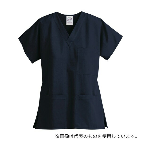 ディーフェイズ Z1004 スクラブ 3ポケットトップ(男女兼用) ネイビー L