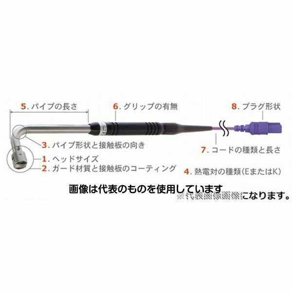 安立計器 静止表面用温度センサ A形シリーズ φ27 ガードなし 90° 標準プラグ 100 E A-173E-01-1-TC1-ASP 入数：1本