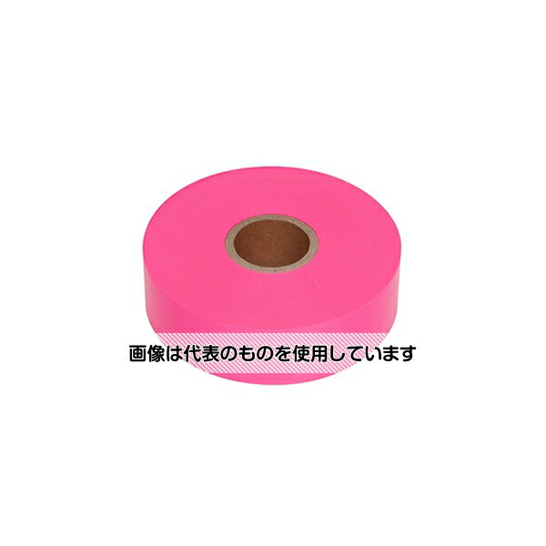 シンワ測定 マーキングテープ　30mm×100m蛍光ピンク 73865 1個