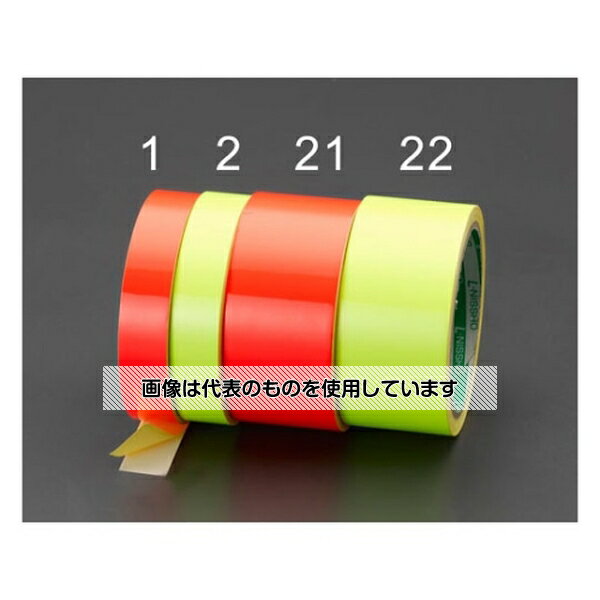 エスコ 20mmx 5m 蛍光粘着テープ(レモン) EA983GJ-2 入数：1巻
