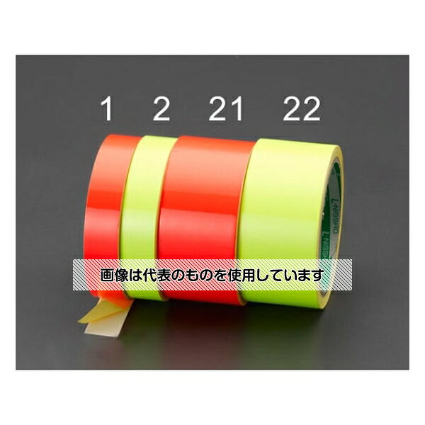 エスコ 45mmx 5m 蛍光粘着テープ(レッド) EA983GJ-21 入数：1巻