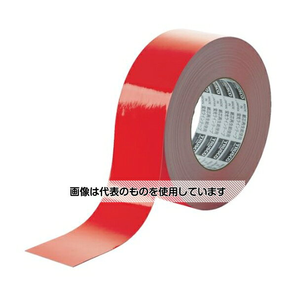 トラスコ中山 蛍光ラインテープ50mmx33m レッド TLK-5033R 入数：1巻