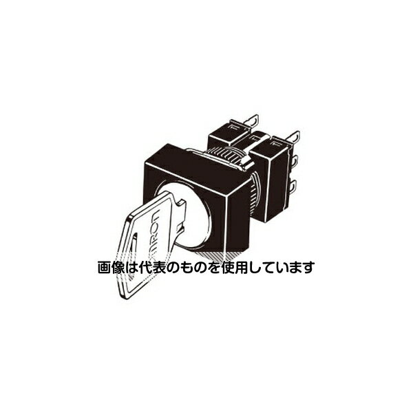 オムロン（FA・制御機器） キー形セレクタスイッチ(長方形)(丸胴形Φ16) A165K A165K-J2MR-1 入数：1個