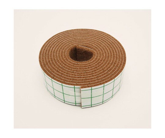 アズワン(AS ONE) フェルトテープ ソフトタイプ 厚み2mm×25mm×1800mm 茶 FU-372 入数：1巻