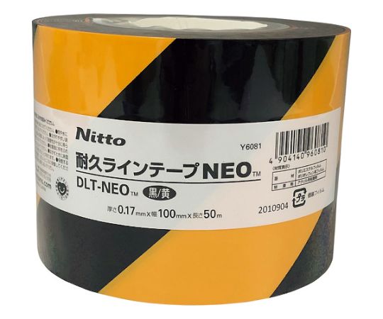 ニトムズ 耐久ラインテープDLTーNEO100x50黒/黄 Y6081 入数：1巻 2