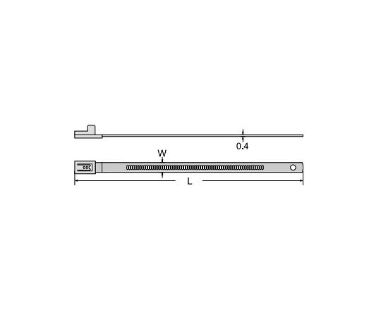 アズワン(AS ONE) 12x375mm 結束バンド(SUS316/コーティング/10本 EA463FW-253 入...