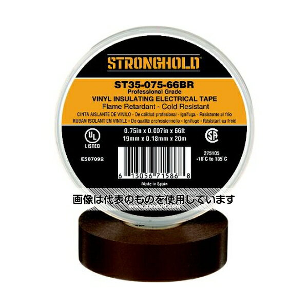 Strong　Hold StrongHoldビニールテープ 耐熱・耐寒・難燃 プロ仕様グレード 茶 幅19.1mm 長さ20m ST35..