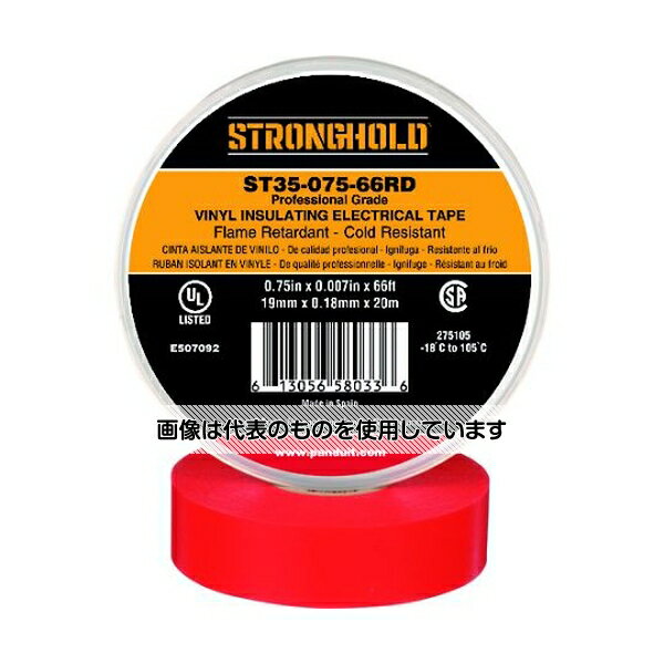 Strong　Hold StrongHoldビニールテープ 耐熱・耐寒・難燃 プロ仕様グレード 赤 幅19.1mm 長さ20m ST35-075-66RD 入数：1巻