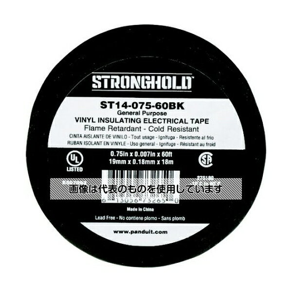 Strong　Hold StrongHoldビニールテープ 一般用途用 黒 幅19.1mm 長さ18m 1袋(10巻入) ST14-075-60BK ..