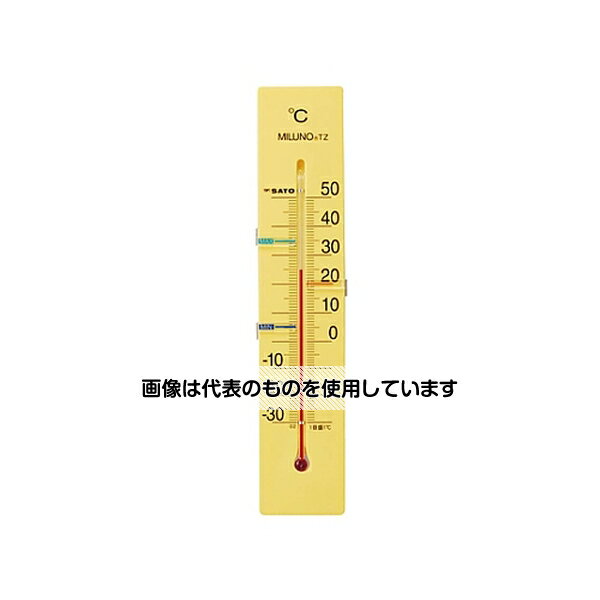 佐藤計量器製作所 寒暖計ミルノTZ イエロー 1514-50 入数：1個
