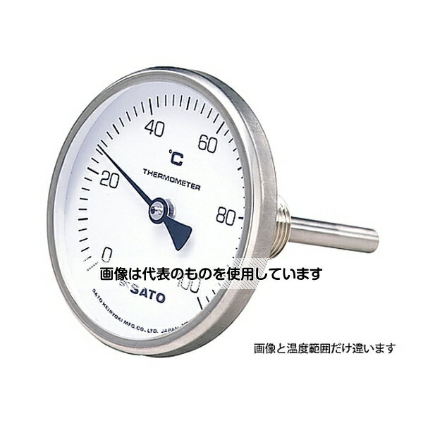 佐藤計量器製作所 バイメタル式温度計 2110-12 -30～50℃ 100mm BM-T-75S 入数：1セット