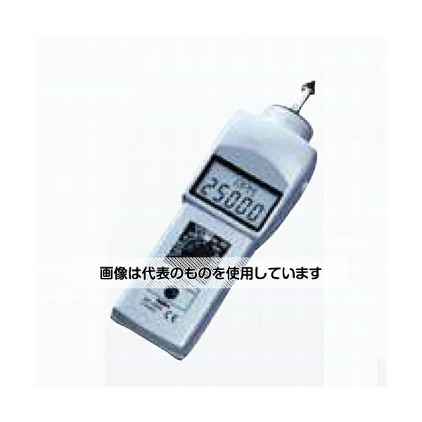 【アズワン AS ONE】物理・物性測定器 物性・物理量測定機器 屈折計・水分計・粘度計等 ●低速の0.1〜25,000rpmまでレンジの切替なしで計測可能。 ●数値、単位を大きく表示するLCD(液晶)タイプ。 ●最大、最小値、最終計測値、他10点のデータをメモリする機能の他、rpm、cm/s、m/min、m、kmなど幅広い単位での換算表示できる機能も搭載。 ●電源は単三アルカリ乾電池2本。 商品の仕様 ●測定方式：接触子を回転体に当て計測 ●表示器：5桁表示、LCD(液晶)文字高12mm ●測定範囲 ●▼回転速度：0.10〜25000(rpm)、0.002〜416.67(rev/s)、6〜99999(rev/h) ●▼速さ：0.03〜6350.0(0.05〜12700)(cm/s)、0.0003〜63.500(0.005〜127.00)(m/s)、0.02〜3810.0(0.03〜7620.0)(m/min)、0.9〜99999(1.8〜99999)(m/h)、0.001〜228.60(0.002〜457.20)(km/h) ●▼長さ：0.5〜99999(0.5〜99999)(cm)、0.005〜99999(0.010〜99999)(m)、0.0001〜99999(0.0002〜99999)(km) ●▼総回転数：0.1〜99999(0.1〜99999)(rev) ●測定精度0.10〜999.99rpm/±0.06rpm、1000.0〜9999.9rpm/±0.6rpm、10000〜25000rpm/表示値の±0.006％および±1rpm ●測定時間：約1秒 ●メモリ機能：最大・最小値、最終計測値、ほか計測値10点を5分間メモリ ●オートパワーオフ機能：5分 ●電源：単3形アルカリ乾電池2本 ●電池寿命(連続使用時)：約60時間 ●ケース材質：アルミダイキャスト ●サイズ：長183×幅63×厚46mm ●重量：340g(電池含む) ●付属品 ●▼キャリングケース ●▼単3形アルカリ乾電池2本 ●▼接触子(円錐型2個/じょうご形1個)※1 ●▼延長棒(長：75mm,1本) ●▼速度計測6型ホイル(直径約49mm,1個) 【※ご注意ください】商品は代表の画像を使用しています。