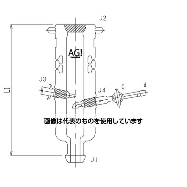 【アズワン AS ONE】物理・物性測定器 温度・湿度管理機器 温度・湿度管理関連機器 ●蒸留塔の中間に組み込み、原液をフィードすることにより連続運転(蒸留)を可能とするものです。 商品の仕様 ●J1,J2：70/50 ●J3,J4：15/25 ●L1：250 ●C：15/25 ●d：Φ8 ●メッキ付 ●※サイズの単位は全てmmです。 【※ご注意ください】商品は代表の画像を使用しています。