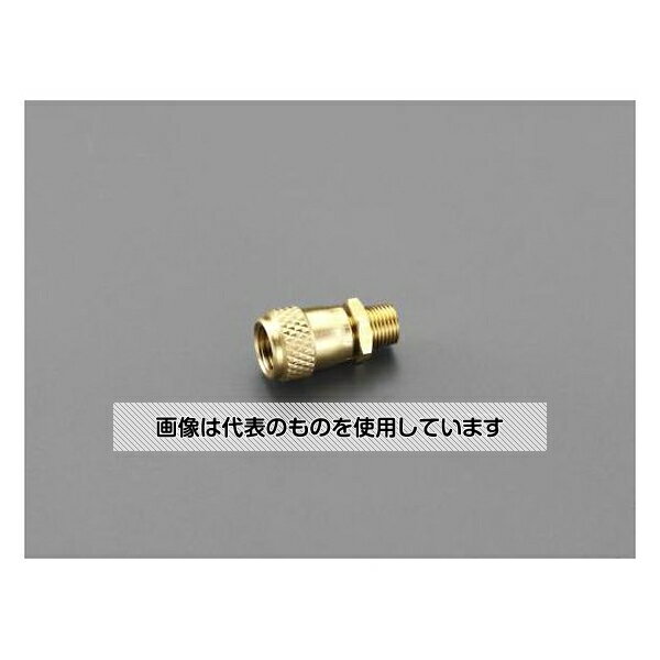 エスコ F1/4"xNPT1/8" アクセスバルブ EA402GC-6 入数：1個