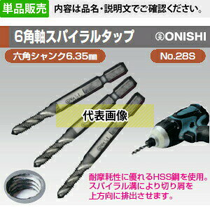 大西工業 No.28S 六角軸スパイラルタップ M6×1.0mm