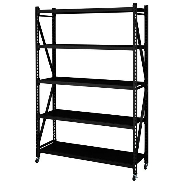東谷 本棚 食器棚 ラック シェルフ おしゃれ スチール オープンラック 4段 キャスター 安い 人気 DIS-684BK