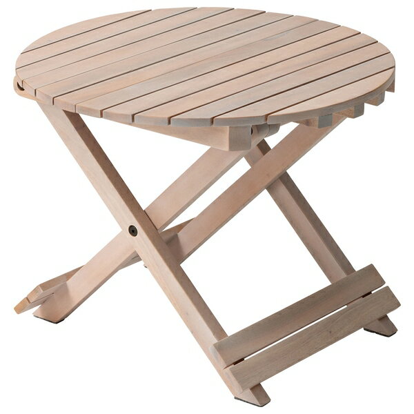 東谷 フォールディングテーブル サイドテーブル 丸型 天然木 ナイトテーブル おしゃれ Sサイズ GT-668WH