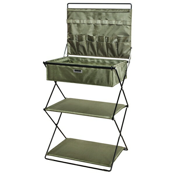 東谷 フォールディングラック 折り畳み 収納ラック 棚 グリーン MIP-73GR [2]