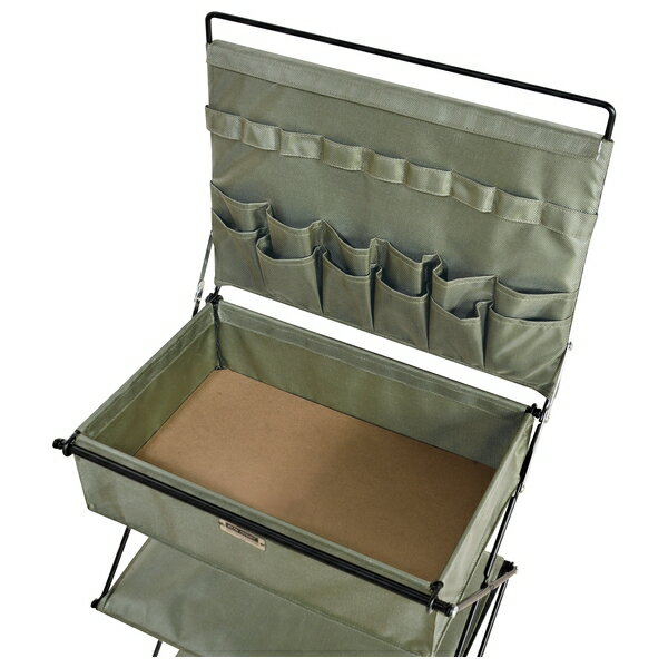 東谷 フォールディングラック 折り畳み 収納ラック 棚 グリーン MIP-73GR [3]