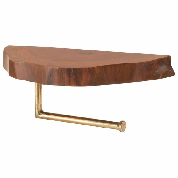 東谷 ペーパーホルダーブラウンペーパーホルダー 壁掛け 収納 収納棚 木製 天然木 ブラウン マホガニー..