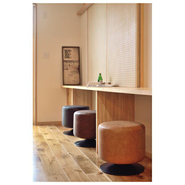 東谷 ローテ 回転スツール 1人掛け 椅子 イス チェア 円柱 丸スツール おしゃれ ブラック PC-505BK 店舗 カフェ ラウンジ ロビー ホテル 法人 [2]