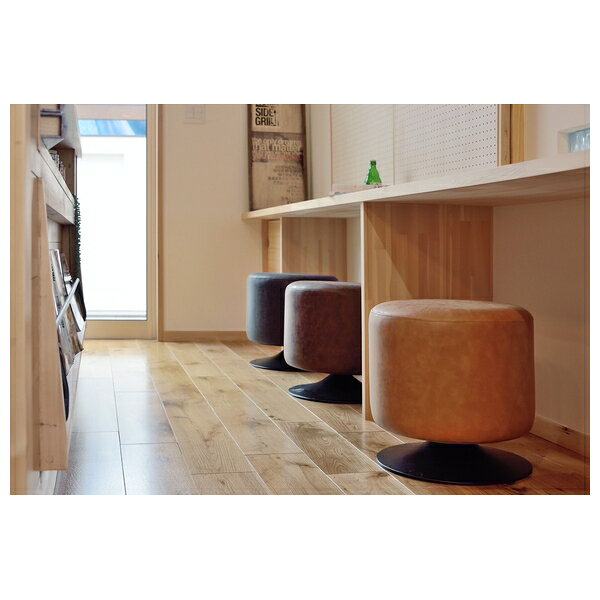 東谷 ローテ 回転スツール 1人掛け 椅子 イス チェア 円柱 丸スツール おしゃれ ブラック PC-505BK 店舗 カフェ ラウンジ ロビー ホテル 法人 [3]