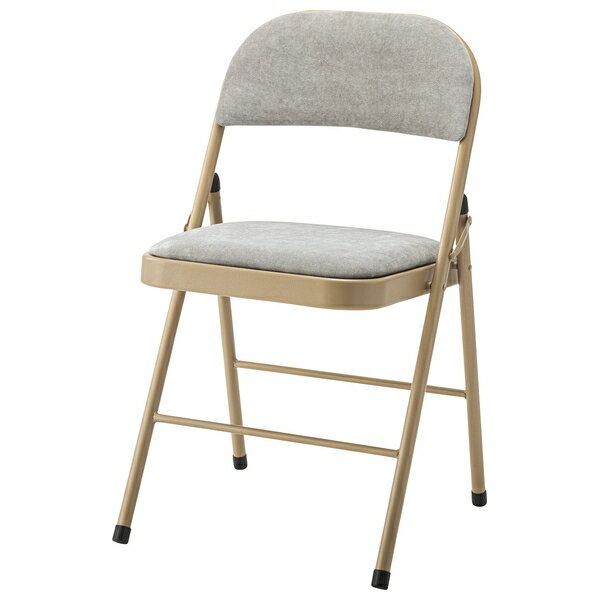 東谷 折りたたみチェア フォールディングチェア 椅子 イス パイプ ベロア ファブリック おしゃれ PC-33GY