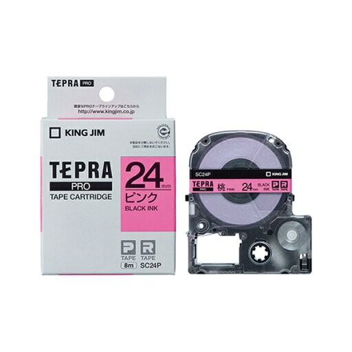 キングジム テプラPROテープ 24MM ピンク SC24P キングジム テプラPROテープ 24MM ピンク SC24P