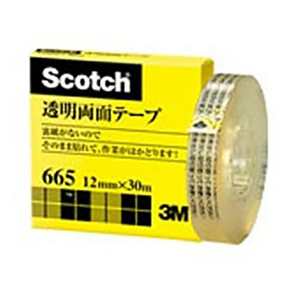 スリーエムジャパン 透明両面テープ 12MM×30M 665-1-12