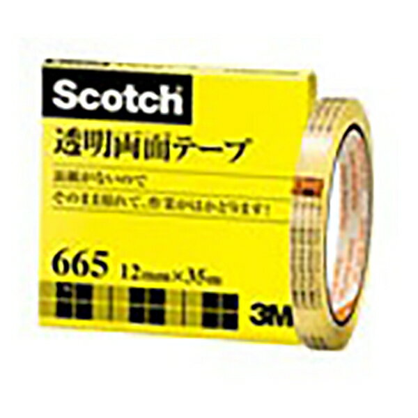 スリーエムジャパン 透明両面テープ 12MM×35M 665-3-12