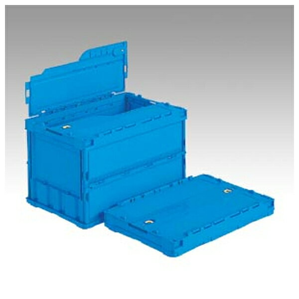 三甲 折りたたみコンテナ ペタンコ C-50B 50L 青 558500-00