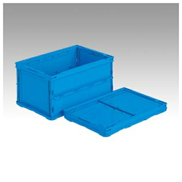 三甲 折りたたみコンテナ ペタンコ O-40B 40L 青 558520-00