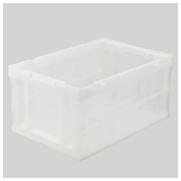 アイリスオーヤマ ハ-ド折りたたみコンテナ 75L 透明 HDOC-75L トウメイ