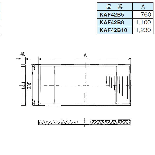 オーケー器材 (DAIKIN ダイキン) 純正別売品 KAF42B5 ロングライフフィルタ [法人...