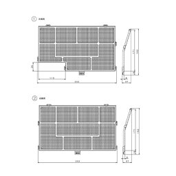 DAIKIN(ダイキン) 純正別売品 光触媒ワイド空清フィルタ（枠付 KAF957A41 オーケー器材