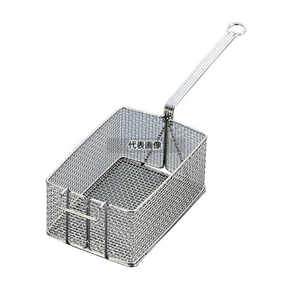 EBM(江部松) 18-8(ステンレス) ポテトフライヤー 大 (幅180) カゴ:270×180×H120 フライヤー No.0225300