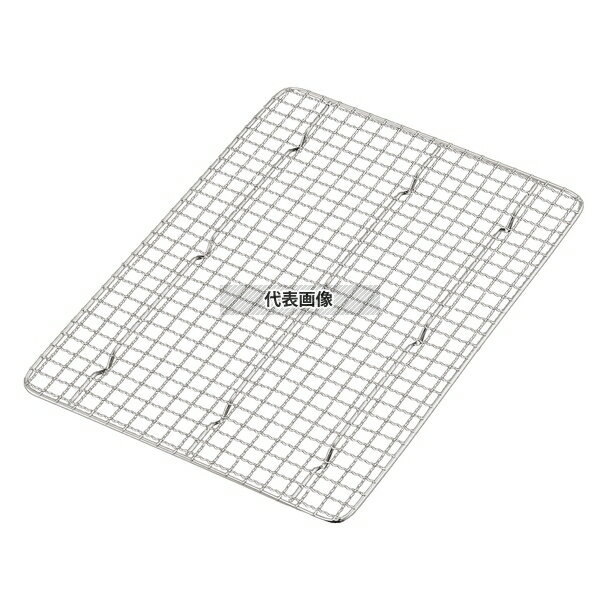 ThreeSnow(新越) 18-8(ステンレス) 角バットアミ クリンプ目 6枚取 30190 430×285×H15mm No.0269400