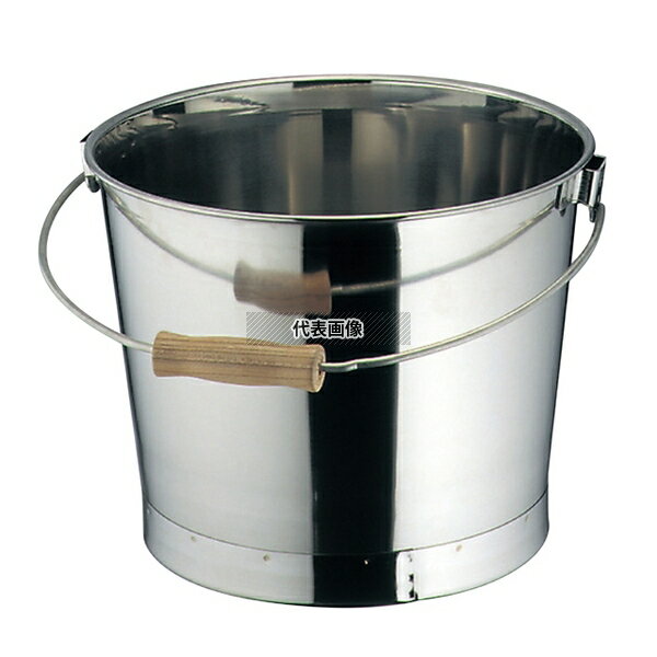 クローバー 18-8(ステンレス) プレス バケツ 目盛付 10L 10L バケツ No.0392000
