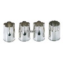 霜鳥製作所 18-8(ステンレス) 野菜抜型 4Pcsセット 大 No.132 No.0542800