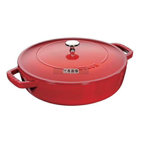 STAUB(ストウブ) ブレイザーソテーパン 28cm チェリー 40511-474 3.7L 底径:220mm ソテーパン No.0561010