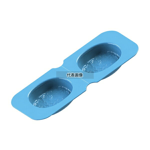 江部松商事 アサヒ ソフト食シリコン型 ハンバーグ型 AHA-B ブルー 85ml×2 280×114×H25 ソフト食型 No.0897300