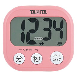 TANITA(タニタ) デカ見エタイマー 100分計 TD-384 フランボワーズピンク D76×W82×H23.2mm No.1072980