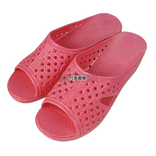 婦人シャワーサンダル 前アキ ピンク T-FTG-3 L 230～240 ユニフォーム No.1281940