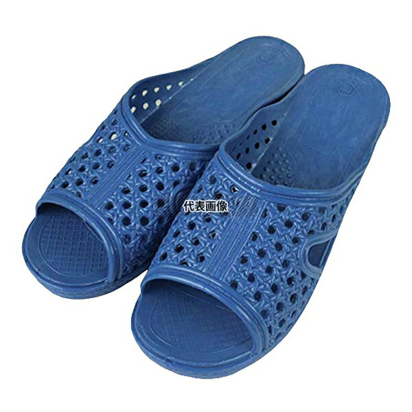 婦人シャワーサンダル 前アキ ブルー T-FTG-3 M 220～230 ユニフォーム No.1281950
