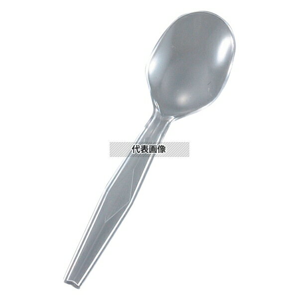 江部松商事 使い捨て 中スプーン (A) 透明 (1000入) 07012 100 厨房消耗品 No.2883600