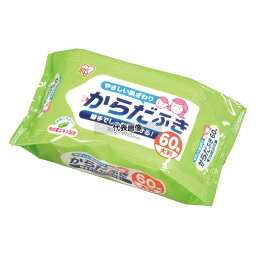 アイリスオーヤマ ウェットティッシュカラダフキ (60枚入) WTY-60L 300×200 福祉/養育用品 No.3061950