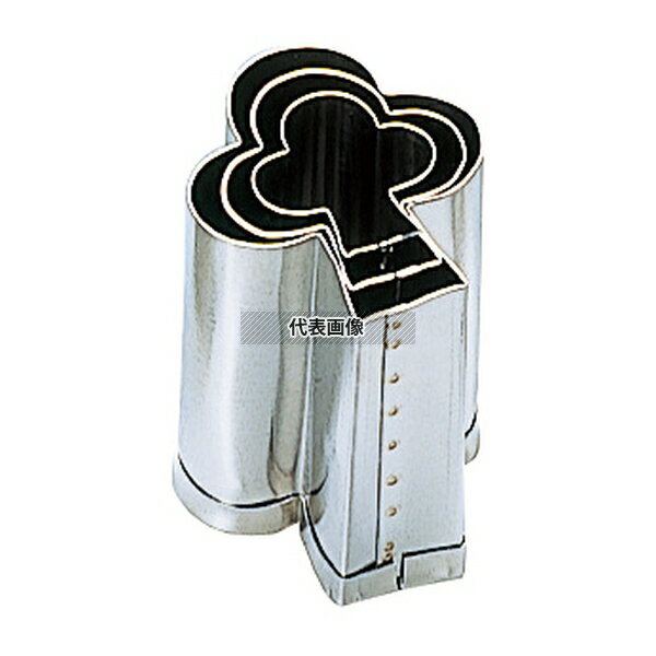 EBM(江部松) 18-8(ステンレス) 手造抜型 3Pcs オールシーズン クローバー ＃3:35(目安) 野菜抜型 No.3097200