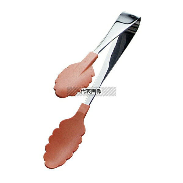 田辺金具 抗菌耐熱カラートング 中 ブラウン 25cm 全長:250 トング No.3430300