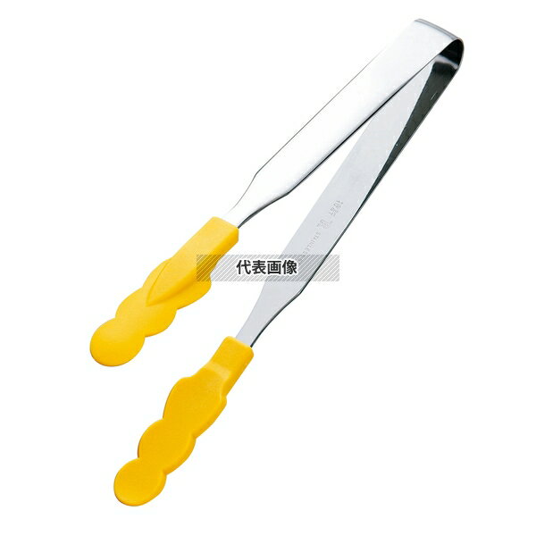 田辺金具 抗菌耐熱カラートング スリム 小 イエロー 17.5cm 全長:175 トング No.3431140